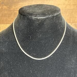 Italy 925 Sterling Rope Chain Necklace-16”